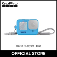 GoPro Sleeve + Lanyard ปลอกแขน + สายคล้อง ( HERO 13/12/11/10/9 สีดำ) สีน้ำเงินป้องกันจากรอยขีดข่วนโ