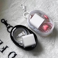 Data Cable Storage Bag Charger Storage Clear charger organiser headset Key Chain Organiser Buckle