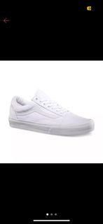 Vans經典白色帆布鞋TVANS Old Skool White#白色#全白#帆布#基本款#低筒#百搭#滑板鞋#學生