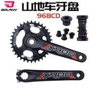 BOLANY Mountain Bike Crankset Chainring BCD96 Hollow Bersepadu 34T 36T Positif Negatif Gigi Satu Cha
