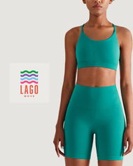 [LAGO Biker Short] - สีเขียว Pine กางเกงออกกำลังกาย กางเกงกีฬา ขาสั้น
