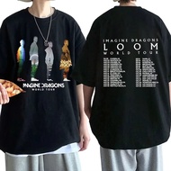 Imagine Dragons Band Cotton Men's T-Shirt Oversized Graphic Print From Loom Album Short Sleeve Rock 