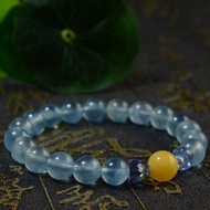 【晴海】天然高冰海藍寶手串手鏈琥珀圓珠