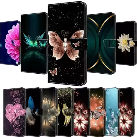 Butterfly Leather Case for Honor 90 Honor90 Lite Phone Cover Wallet Case for Honor 90 Pro Honor 90 l