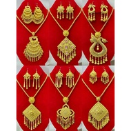 Gold Thai Necklace Set Lanna Costume Accessories Jewellery Set