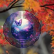 HELLOYOUNG Outdoor Metal Kinetic Wind Spinner Garden Decor Colorful Butterfly Yard Art for Patio