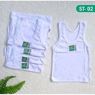Agree Kids White Singlet art ST02 White Singlet 1 Pcs AG-ST02