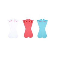 野獸國BT21系列22AW MININI可愛表情堆堆襪/ 三入組/ 紅/白/淺藍/ F