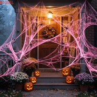 MIQUEL Spider Cobwebs, Stretchable Elastic Spider Silk Web, Scene Prop Pink Gothic Creepy Fake Spide