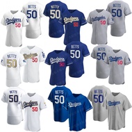 Mlb Baseball Jersey Baseball Jersey Los Angeles Dodgers Dodgers 50 BETTS Baseball Uniform Embroidery