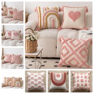 Pillow Case 45x45cm, Cushion cover 45x45cm Pink Modern Minimalist Style Tufting Process Polyster and