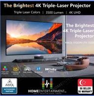 AWOL 3500, AWOL VISION LTV-3500 PRO WORLD'S BEST 3,600 ANSI LUMENS UST 3D TRIPLE LASER TV / ULTRA SHORT THROW UST PROJECTOR + FREE Amazon Fire TV Stick 4K Max (IN- STOCK AT OUR SHOWROOM)