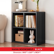 KENZZO Hana 4 Cube Bookshelf | Wooden Multipurpose Rack | DIY Utility Shelf | Rak Buku