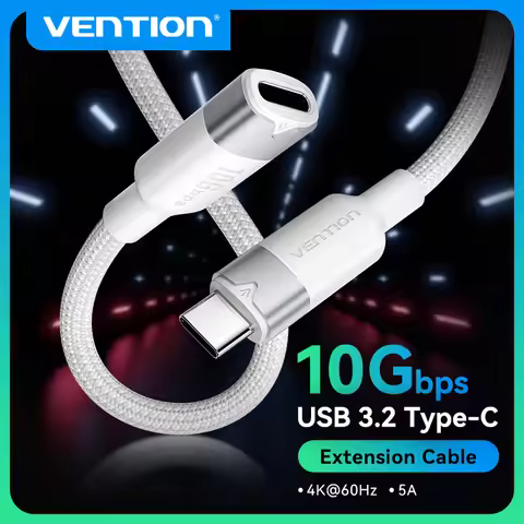 Vention Type C Extension Cable USB C Extender Cord for Laptop Switch Tablet Xiaomi 5A 100W 4K 60Hz U