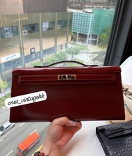 Hermes Kelly Elan Clutch Rouge H