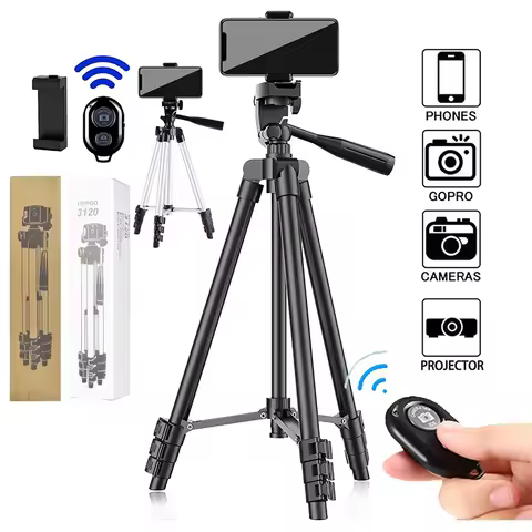 NA-3120 Phone Tripod Stand 102cm Universal DSLR Photography For Gopro iPhone Phone Aluminum Travel T