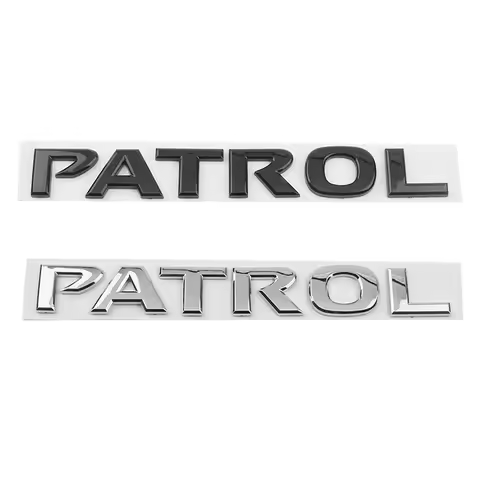 Car 3D ABS Rear Trunk Letters Words Logo Badge Emblem Decals Sticker For Nissan Patrol Y60 Y61 Y62 Y