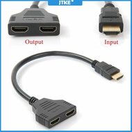 HDMI-compatible Splitter Cable HD 1080P Video Switcher Adapter 1 Input 2 Output Port Hub For Xbox PS3 PS4 DVD HDTV PC Laptop TV