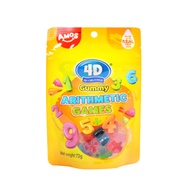 Amos 4D 3D Jelly Candy Arithmetic Shape Games Fruit Flavor 72 g