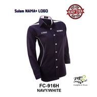 Mr2 Women's Poly-Cotton Corporate Uniform - Navy / White FC-916 H