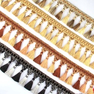 BEL AVENIR Tassel Fringe Trim 6 Meter x 3.94 Inches Luxury Hand Knitting Tassel Fringing Trimmings f
