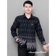 KEMEJA ORIGINAL ETHNIC WOVEN BATIK SHIRT FOR ADULT MEN, SHORT SLEEVES, LONG SLEEVES (KMJ 98)