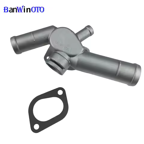 Aluminium Alloy Thermostat Housing Coolant Hose Flange Radiator for VW Golf Jetta 2.0 L4 99-06 06A 1