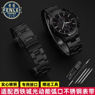 RYYS [Shipping from China] Suitable for Western Iron City Eco-Drive Strap Black Samurai CA0615/CA069
