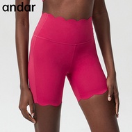 And andar Yoga Shorts Skin-Friendly Comfortable Small Wave High Waist Sports Fitness Skinny Quick-Dr