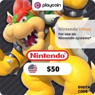 [E-MAIL Instant Delivery 24/7] Nintendo eShop Wallet - 50 USD (US) for Nintendo Switch/Switch Lite [