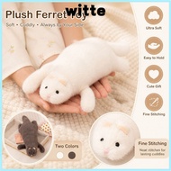 WITTE Ferret Plush Pillow, Soft Plush Fluffy Texture Stuffed Ferret Toy, Creative Gift Cute Expressi