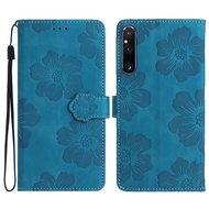 Ready stock Flower Embossing Pattern Leather Phone Case For Sony Xperia 10 VII/Sony Xperia 1 V/Sony 