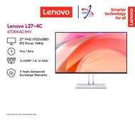 LENOVO  L27-4C 27" MONITOR WITH BUILT-IN-SPEAKER ( 27" IPS FHD / 1MS / 144HZ / VGA + HD MI )
