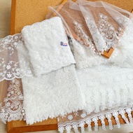 Series Putih Hitam Grey Premium Border Lace Sulam Kerawang New Design Broder Lace Utk Baju Bridesmai