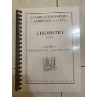 Chemistry Paper 5 Past Year Questions