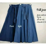 Jeans Skirt /Wanita Umbrella Jeans Skirt Long Jeans Skirt /Wanita Jeans Skirt /TALI Trendy Jeans Ski