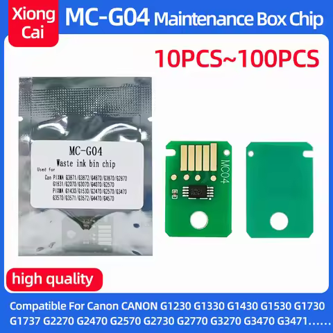 10PC MC-G04 Maintenance Box Chip Compatible For CANON G1430 G1530 G1730 G3430 G1330 G2270 G2470 2570