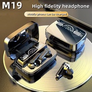 M19 TWS Bluetooth 5.1 Earphones Touch Control Wireless Headset Mirror Charging box Waterproof Sport Earbuds for samsung a14 a34 a54 smartphone