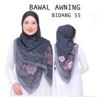 Tudung sarung instant bawal corak awning scuba bidang 50/55