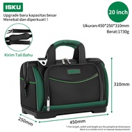 ISKU Tool Bag Besar / Tas Perkakas 15 17 20 inch 1680D Kain Oxford Tas Perkakas Anti Air