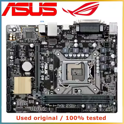 For ASUS H110M-D D3 Used DDR3 LGA 1151 i7/i5/i3 USB3.0 SATA3 PC Motherboard