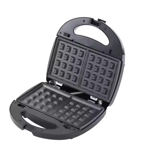 110V Sandwich Maker, 6-in-1 Waffle Maker, Donut Electric Baking Pan, Biscuit Breakfast Maker