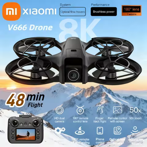 Xiaomi V666 MINI Drone 8K Professional WIFI 5G Drone Obstacle Avoidance Brushless Altitude Headless 