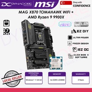 BUNDLE - MSI MAG X870 TOMAHAWK WIFI AM5 ATX MOTHERBOARD with AMD Ryzen 9 9900X Processor