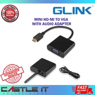 GLINK MINI HD-MI TO VGA WITH AUDIO ADAPTER WITH AUDIO OUT(CB123BK)