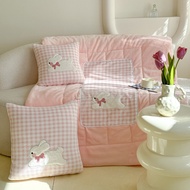 Cross-Border Rabbit Pillow Quilt Dual-Use Thickened Office Folding Nap Pillow Blanket Two-in-One Car