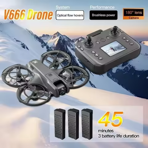 Original V666 Mini Drone 4K Professional Aerial 8k Dual Camera Intelligent obstacle avoidance Brushl