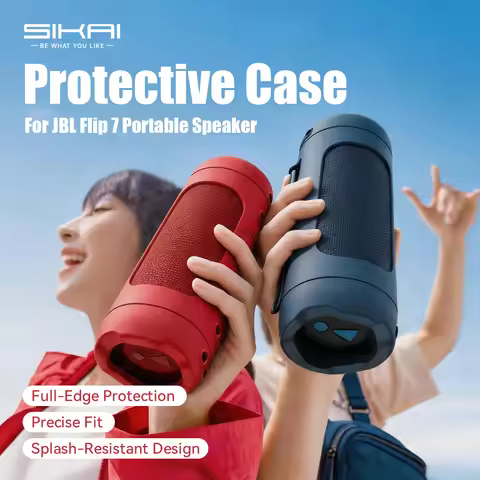 SIKAI Case for JBL flip7 Bluetooth Speaker Silicone Protective Cover Anti Scratch Shock Resistant Tr