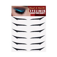 West Month Glitter Eyeliner Sticker Set Waterproof Reusable Eye Makeup Self-adhesive Sticker Beauty 
