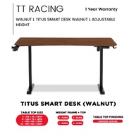 TT RACING-TITUS SMART DESK WALNUT L-160 X 80 X 1.8CM